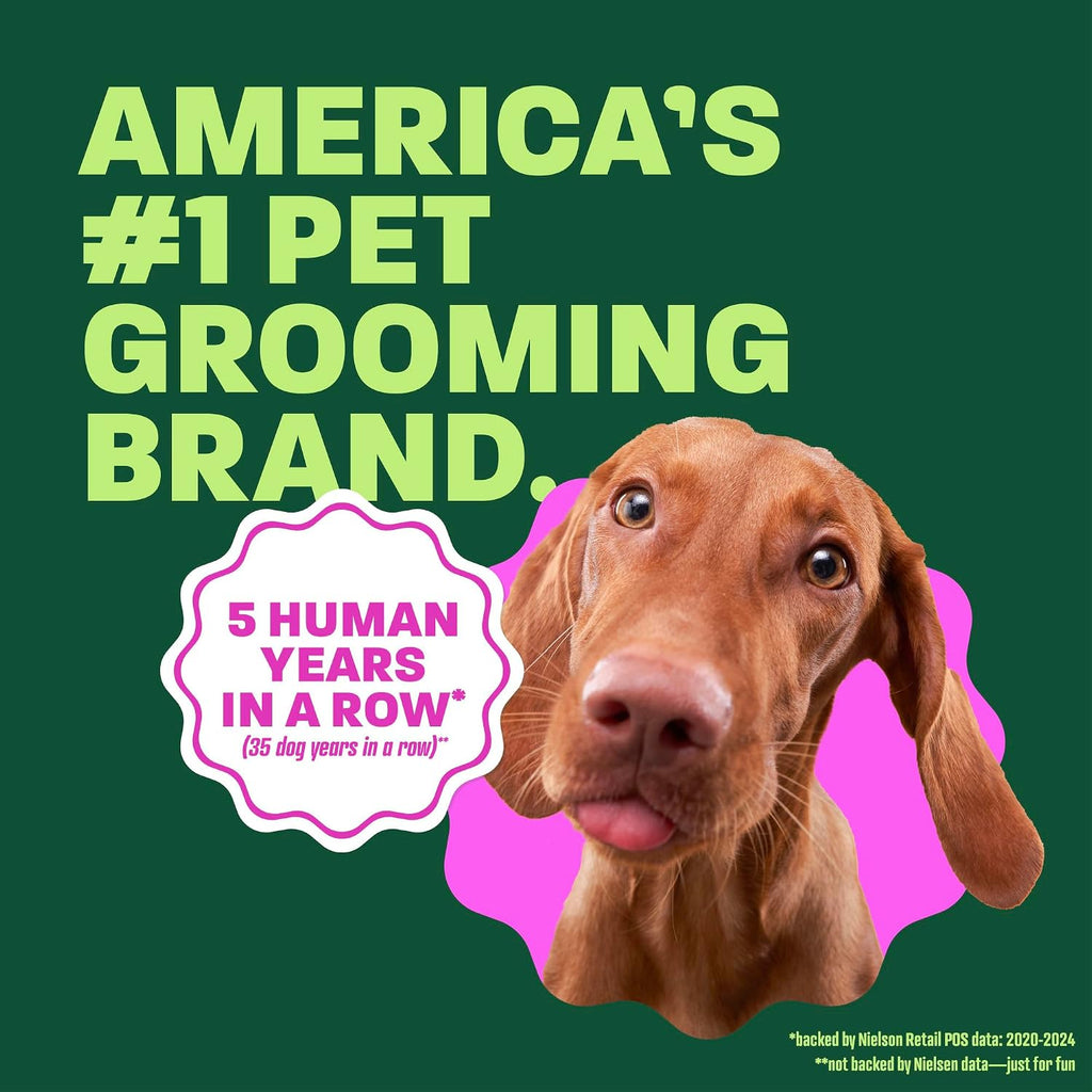 Using TropiClean biodegradable wipes on a dog paw