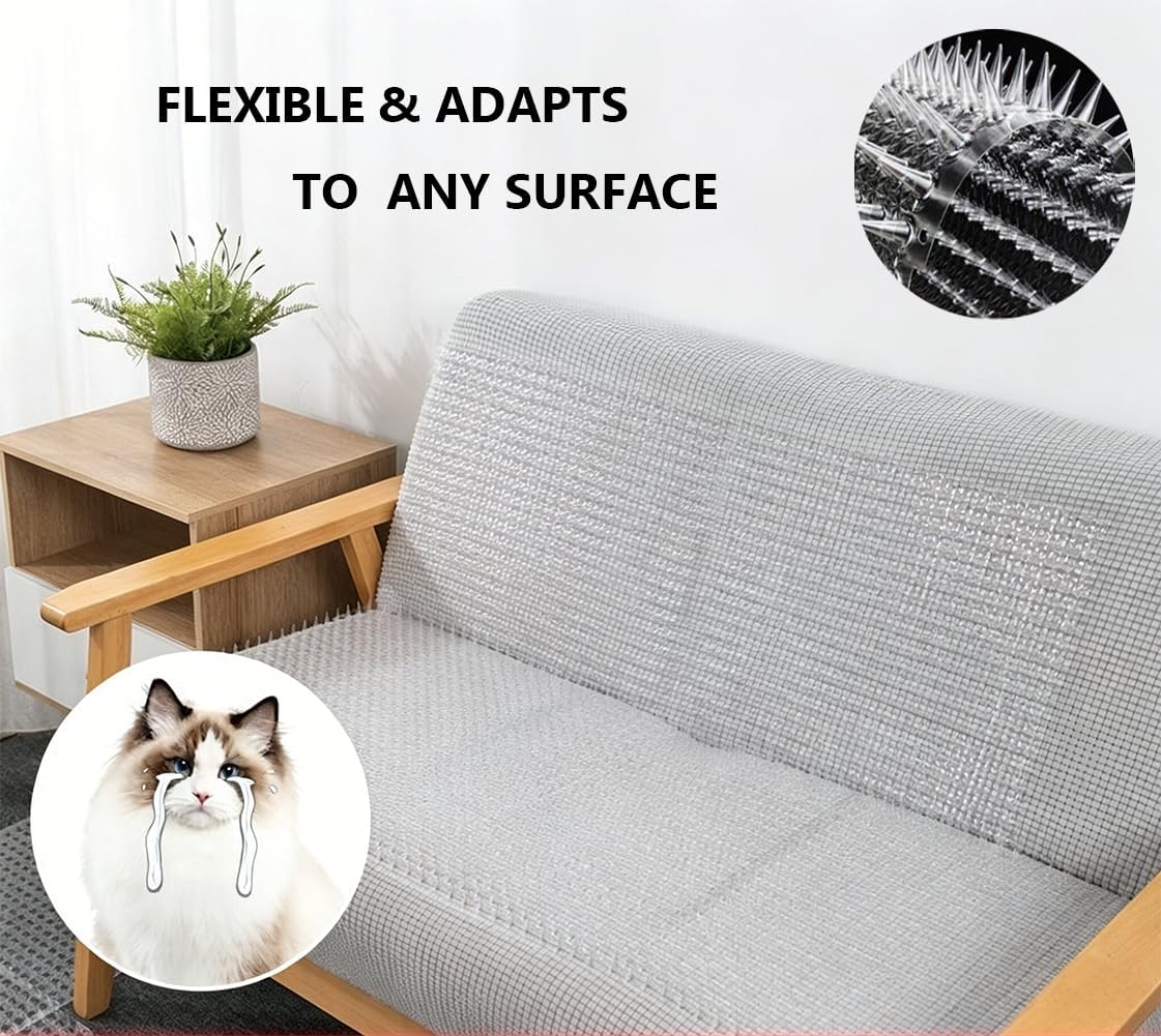 Toua cat deterrent mat in a garden setting