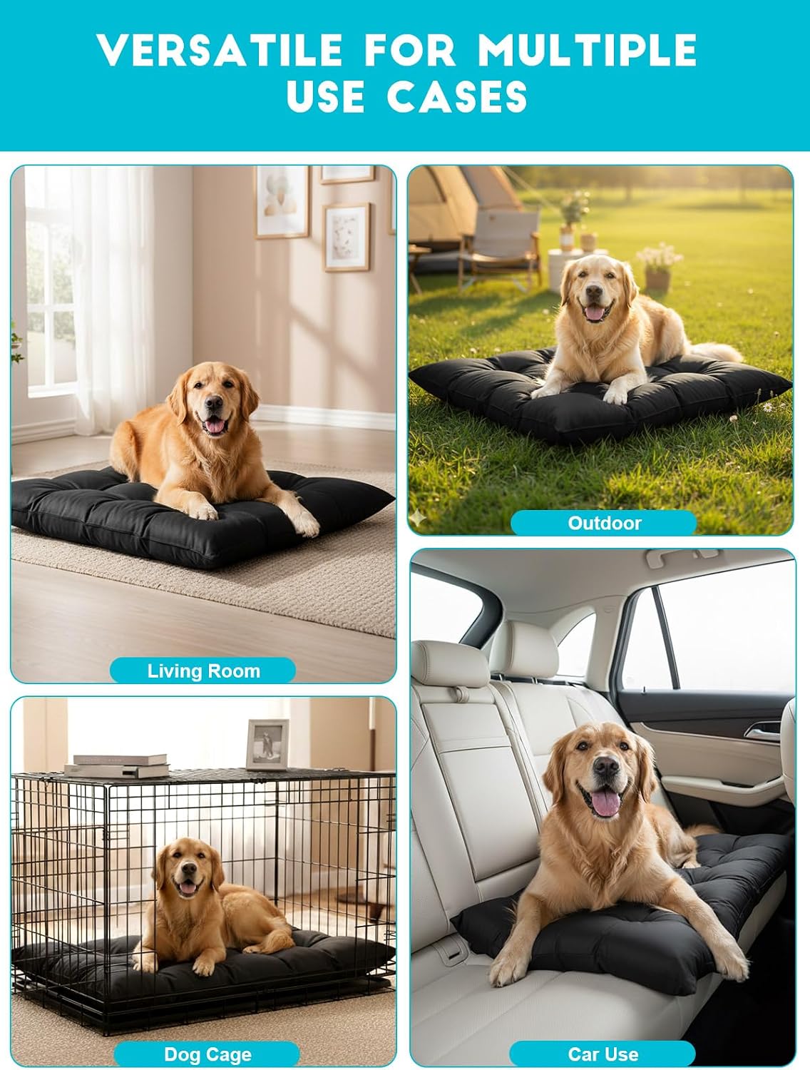 Souyiru durable dog bed for outdoor patio use