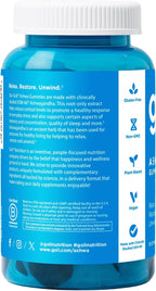 Nutritional facts panel and ingredients label on Goli Ashwagandha bottle