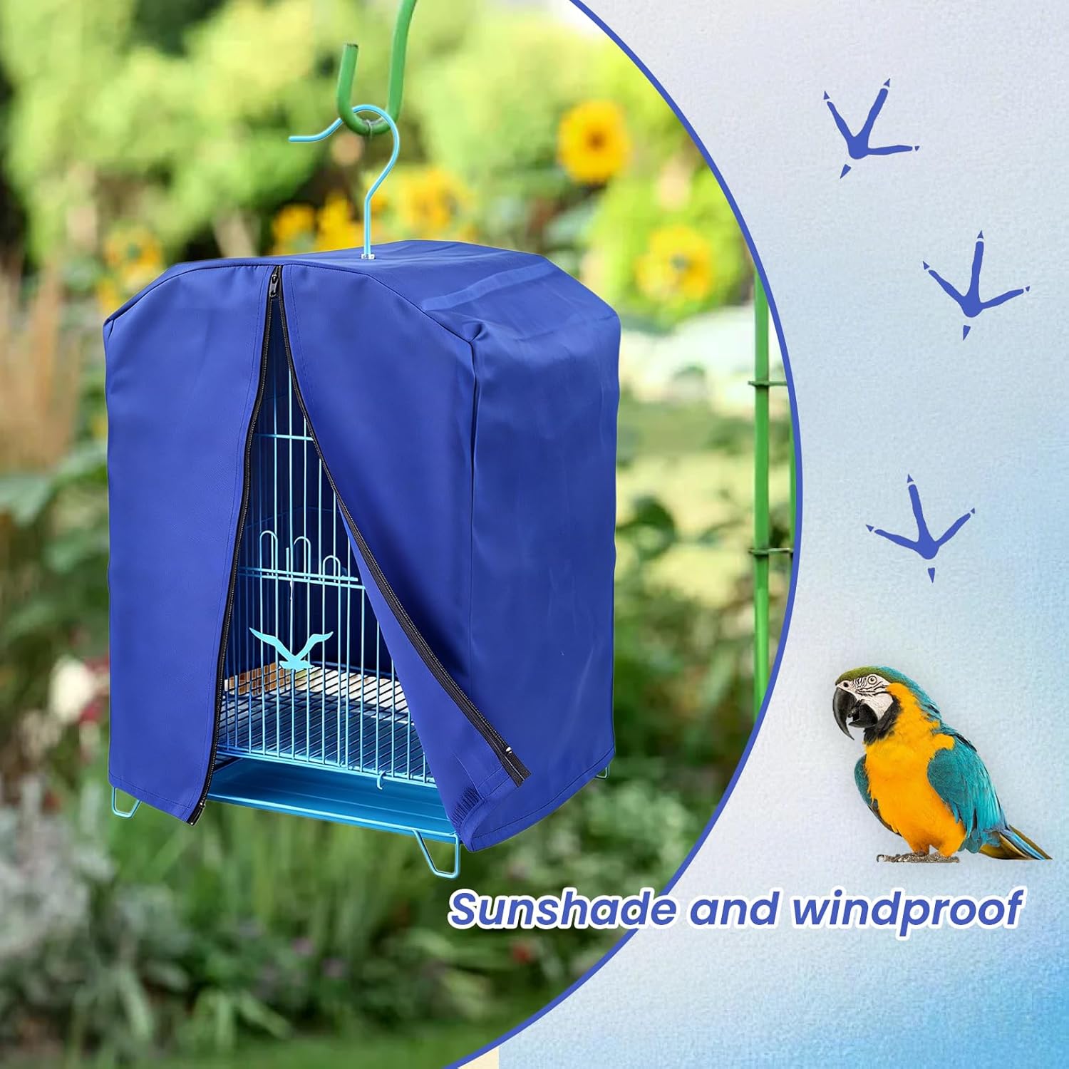 Water repellent breathable nylon bird cage accessory material texture detailed view