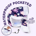 External magic tape closure mechanism on Pet Soft washable puppy diapers.