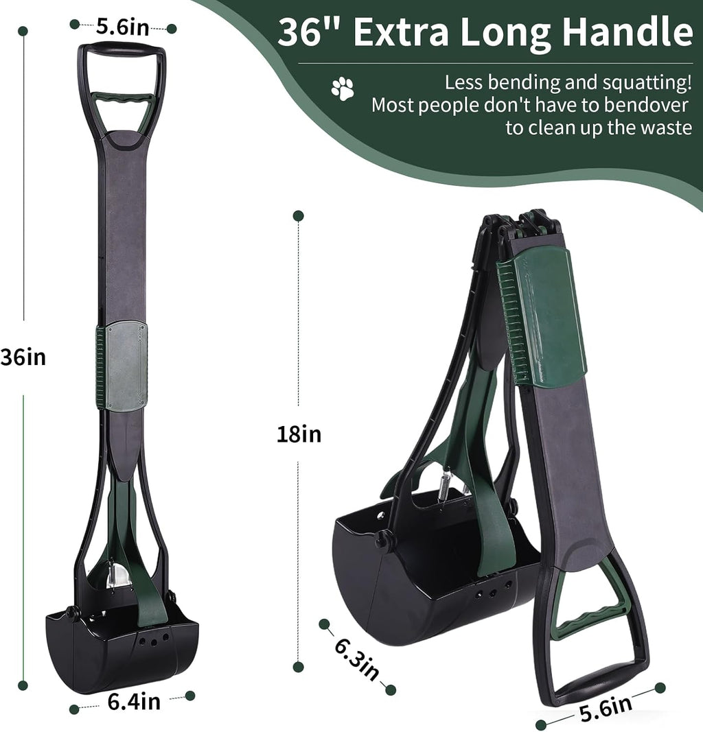 High capacity non stick dog waste claw picking up items from distance
