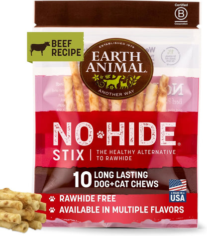 Earth Animal No Hide Stix - Long Lasting Rawhide Free Small Dog Chews Sticks, Chicken - 10 Count - Image 10