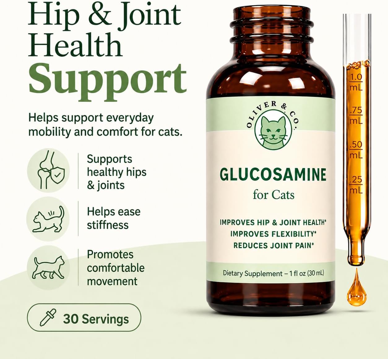 Authentic USA imported glucosamine supplement for cats