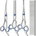 Agirav Professional 4-in-1 Pet Grooming Scissors Kit front view