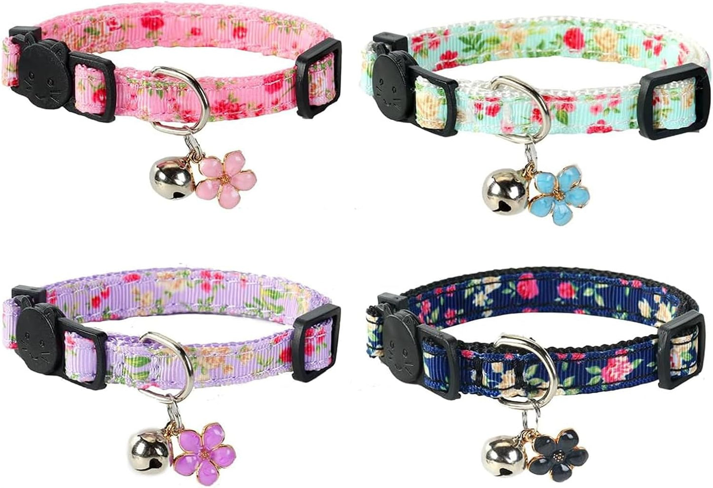 Yizepet adjustable kitten collar with quick-release safety buckle close up