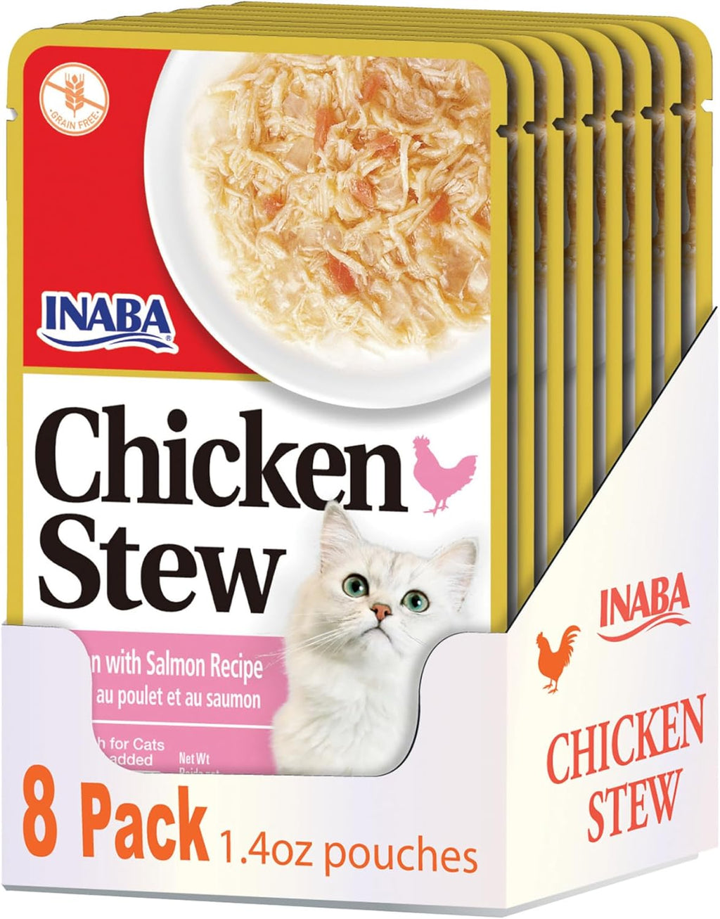 Cat enjoying Inaba chicken and cheese side dish
