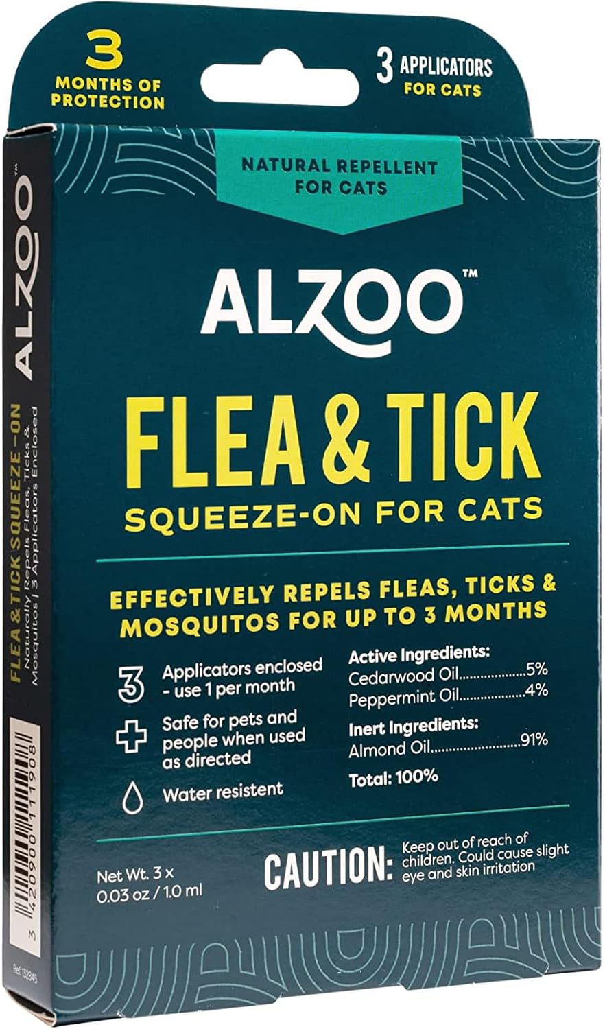 Close up of easy to apply topical tubes for feline flea and tick defense