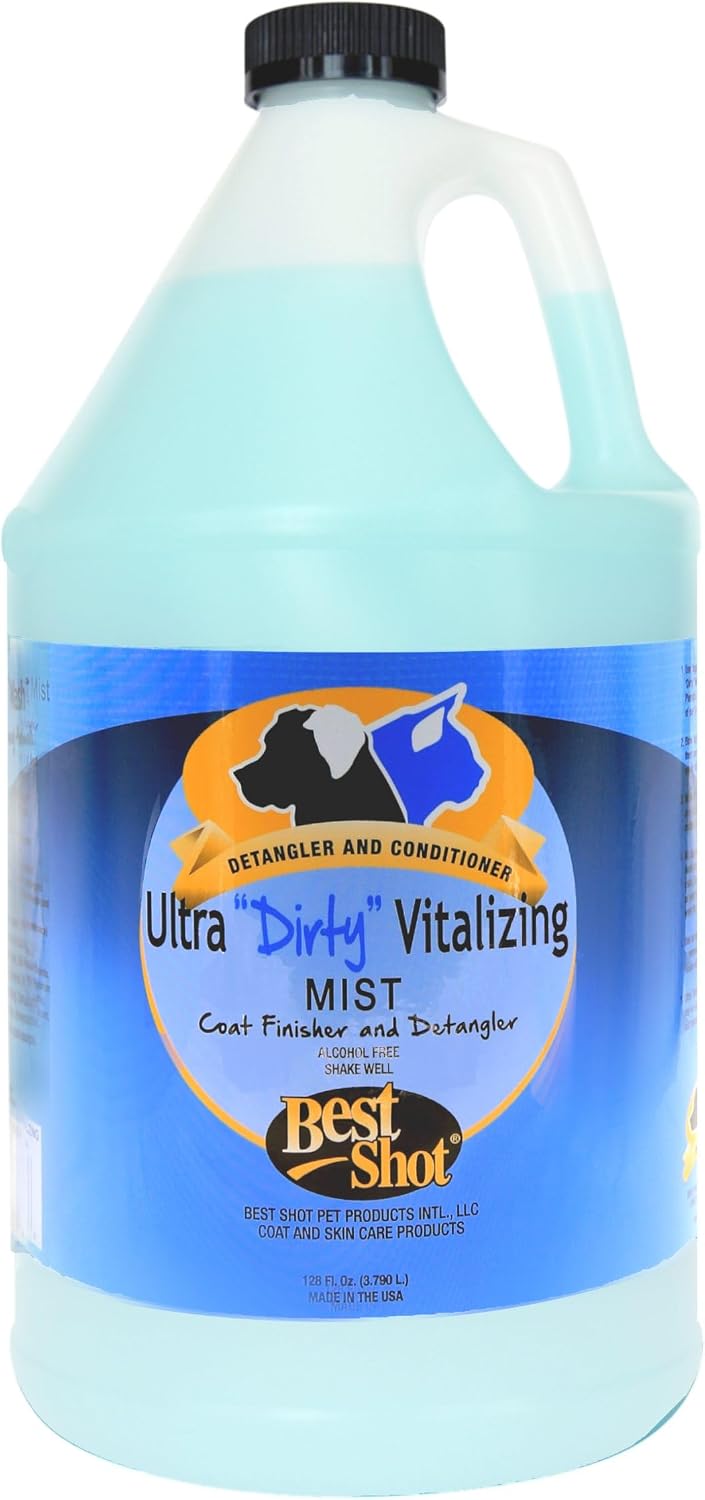 USA imported Best Shot Pet leave-in detangling spray back label and product details
