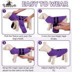 Queenmore warm pet clothes soft fleece fabric texture detail