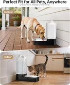 Authentic USA imported lesotc automatic pet waterer placed on a kitchen floor for large breed dogs.
