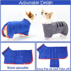 HhiMyOct pet bathrobe belly strap closure mechanism
