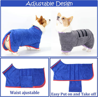 HhiMyOct pet bathrobe belly strap closure mechanism