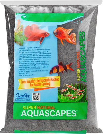 CaribSea Super Natural Midnight River Sand 10 lbs front view