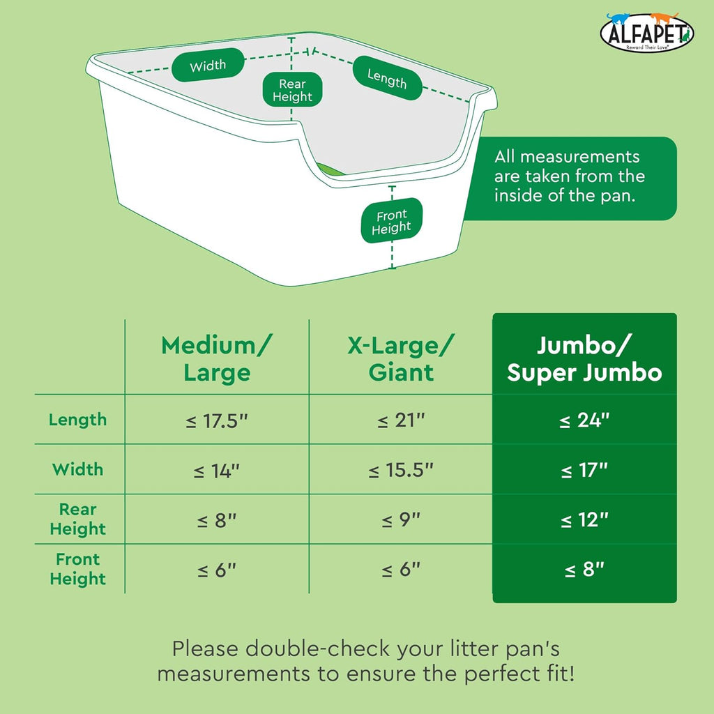 Clean disposable cat litter pan setup with elastic liner