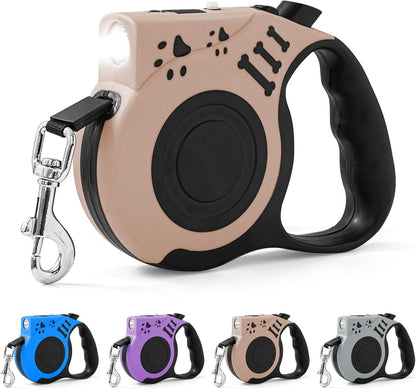 Retractable Dog Leash with USB Rechargeable Flashlight for Night Walks, 16FT Automatic Telescopic Tractor Dog Leash for Small and Medium Dogs, Purple - Image 9
