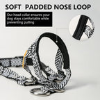 Close-up of the quick-release buckle and chrome-plated D-ring leash attachment