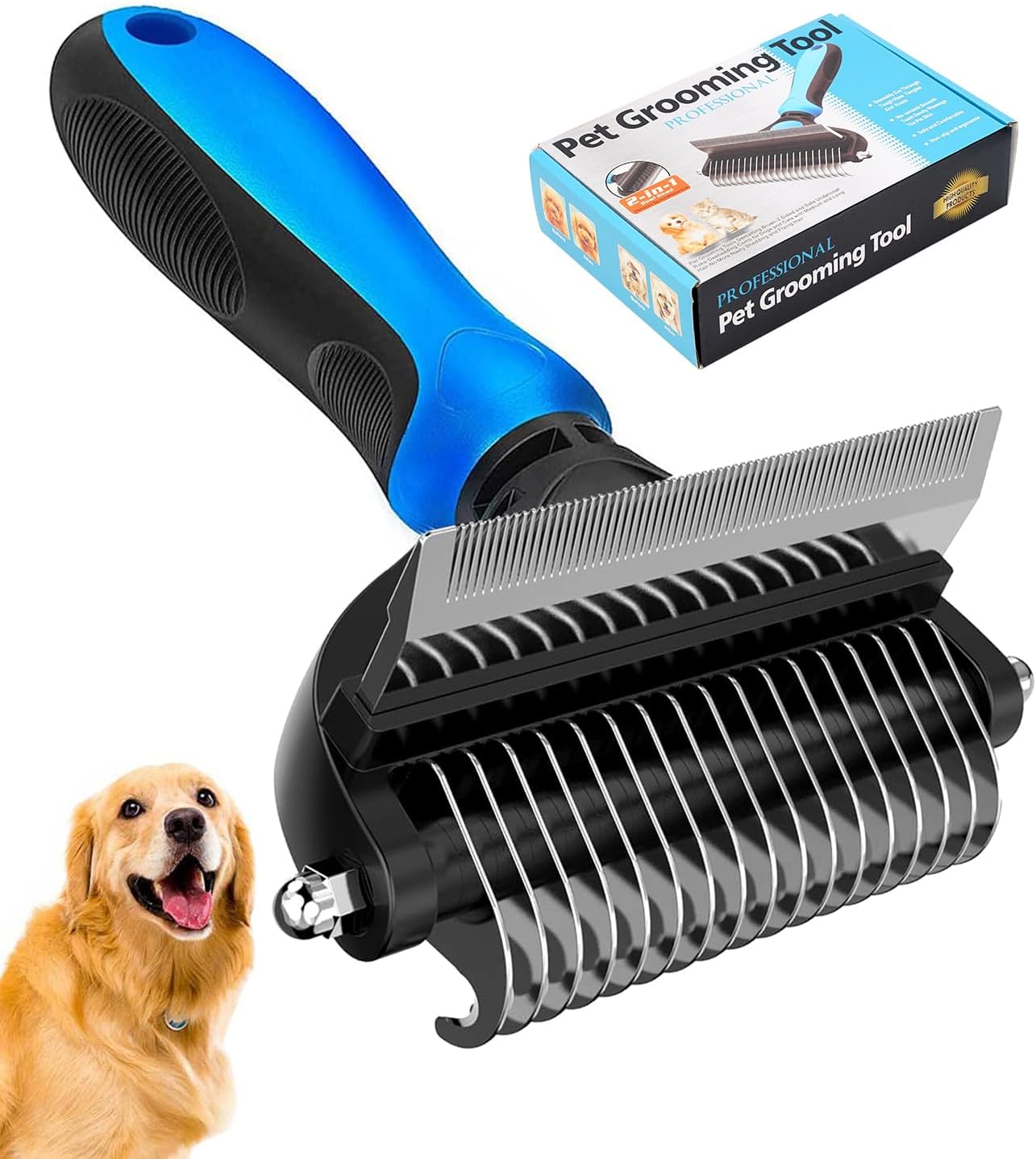 Comparison of pet coat before and after using Peita Pet rake