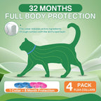 Adjustable waterproof cat flea collar with botanical formula