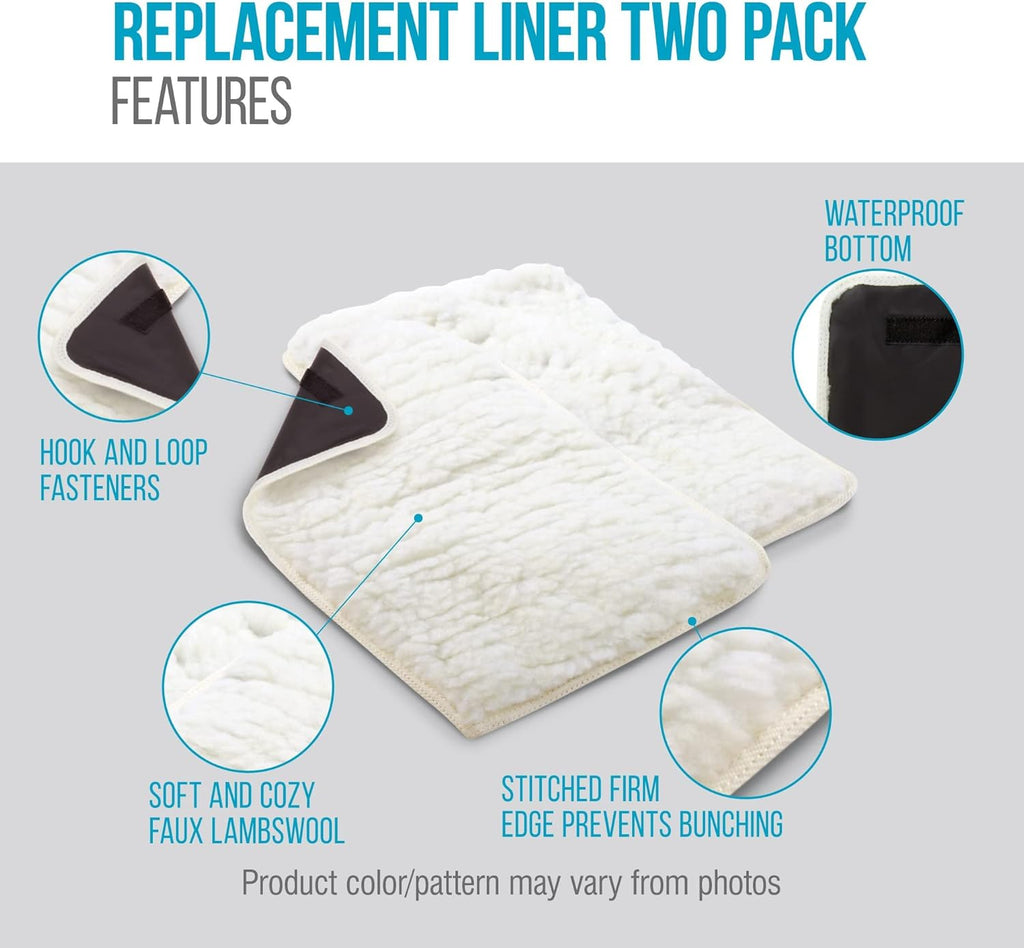 Underside view of the pet travel liner highlighting the secure fastener strips on both ends.