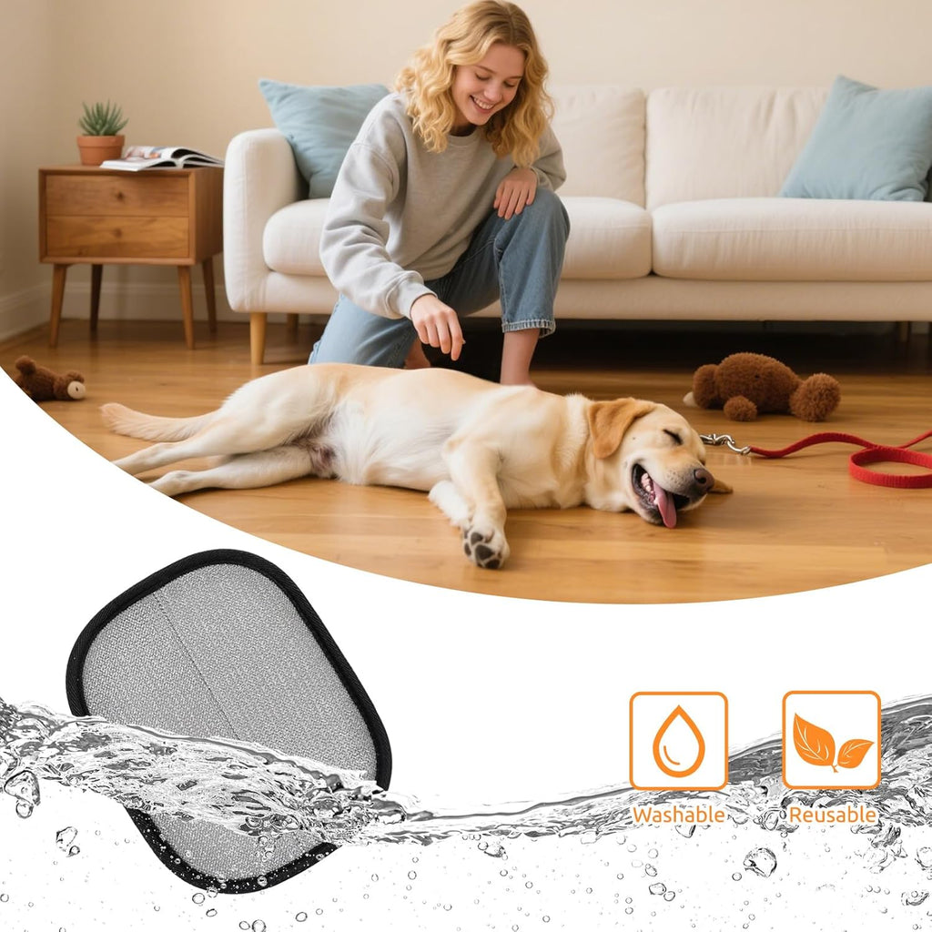 SAWMONG pet fur removal glove cleaning hair off sofa fabric