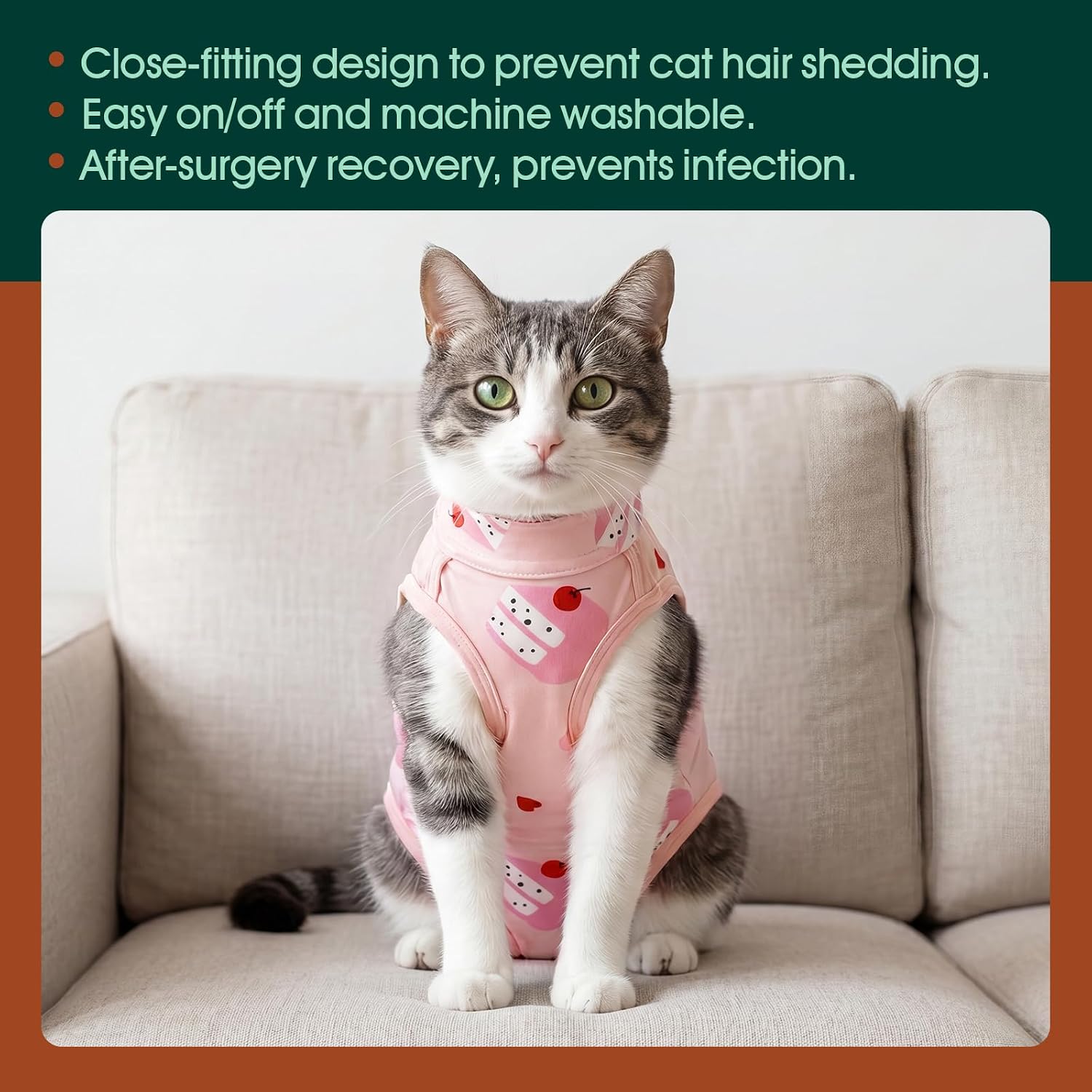 Breathable fabric texture of Kuoser pet onesie