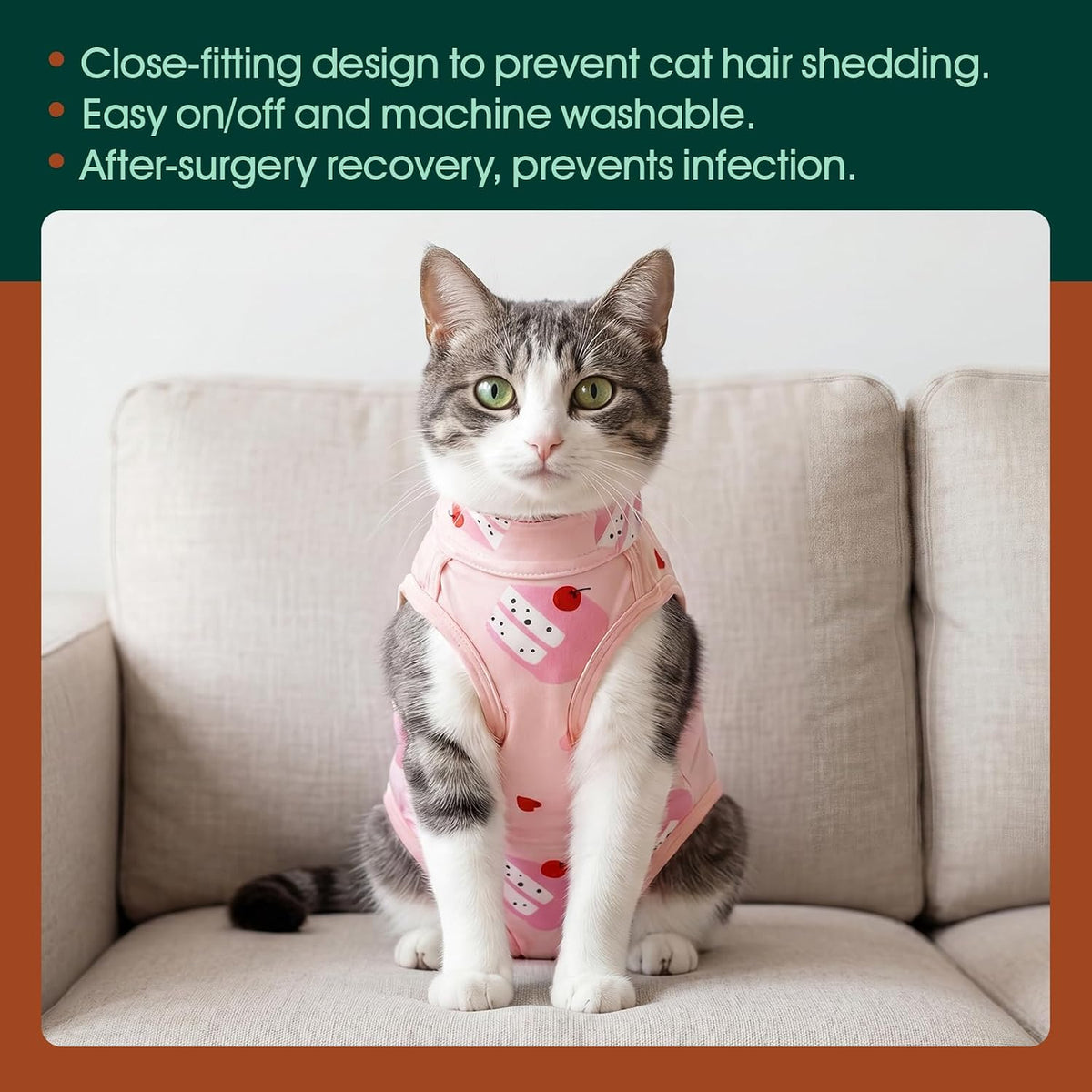 Breathable fabric texture of Kuoser pet onesie