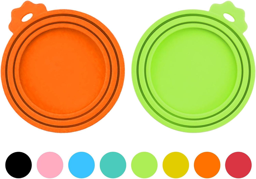 2 Pack Pet Food Can Covers, Silicone Universal Can Lids for Dog & Cat Food, BPA Free, One Fit Most Standard Size Food Cans Green/Blue - Image 9