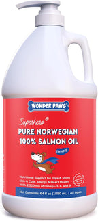 Liquid salmon oil omega three six nine supplement for dogs mealtime mixing
