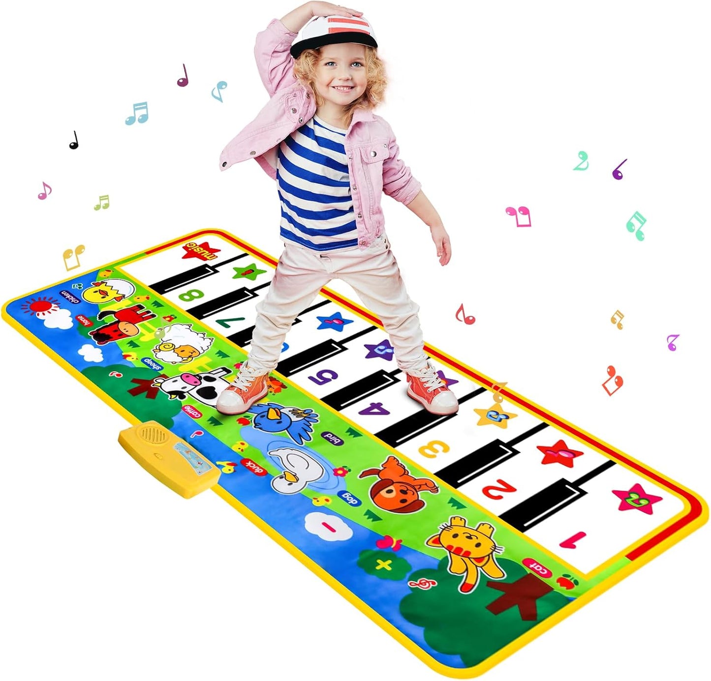 M Sanmersen 53x23 inch musical piano mat front view