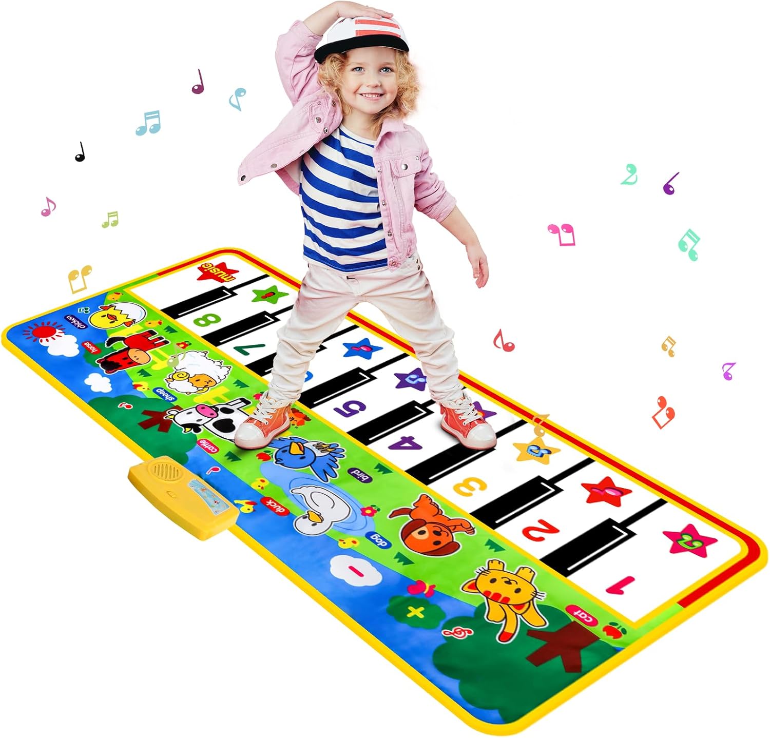 M Sanmersen 53x23 inch musical piano mat front view