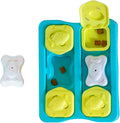 Catstages Kitty Cube Interactive Treat Puzzle Cat Toy blue front view showing hidden compartments