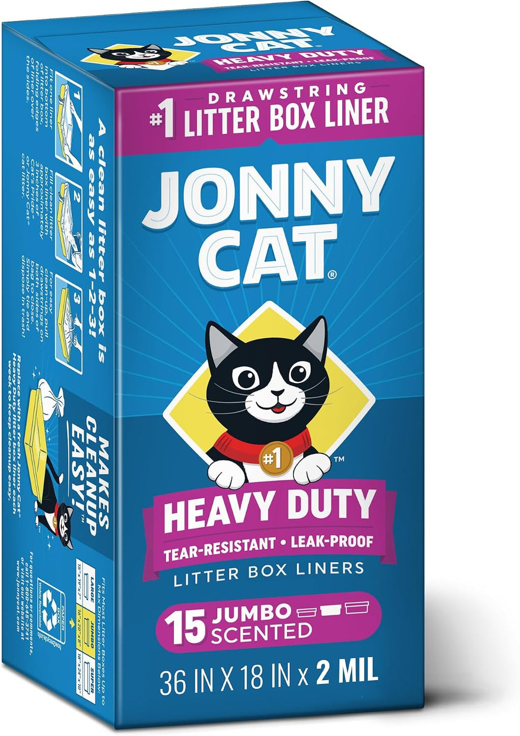 Side profile of folded Jonny Cat heavy duty liner box