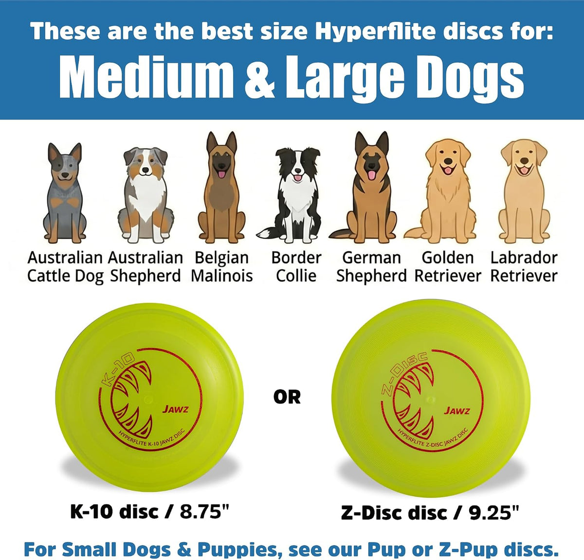 Two pack yellow Hyperflite dog flying discs