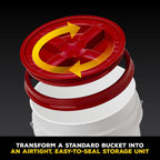 Gamma2 lid adapter ring and threaded cap assembly