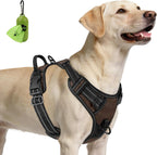 Joytale No Pull Dog Harness Medium Sized Dog, Reflective Pet Vest with Front Clip, Adjustable Soft Padded Harnesses with Easy Control Handle for Training and Walking, Black, M - Image 10
