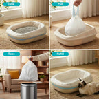 Frnoip leakproof disposable cat bags demonstrating heavy load capacity without tearing