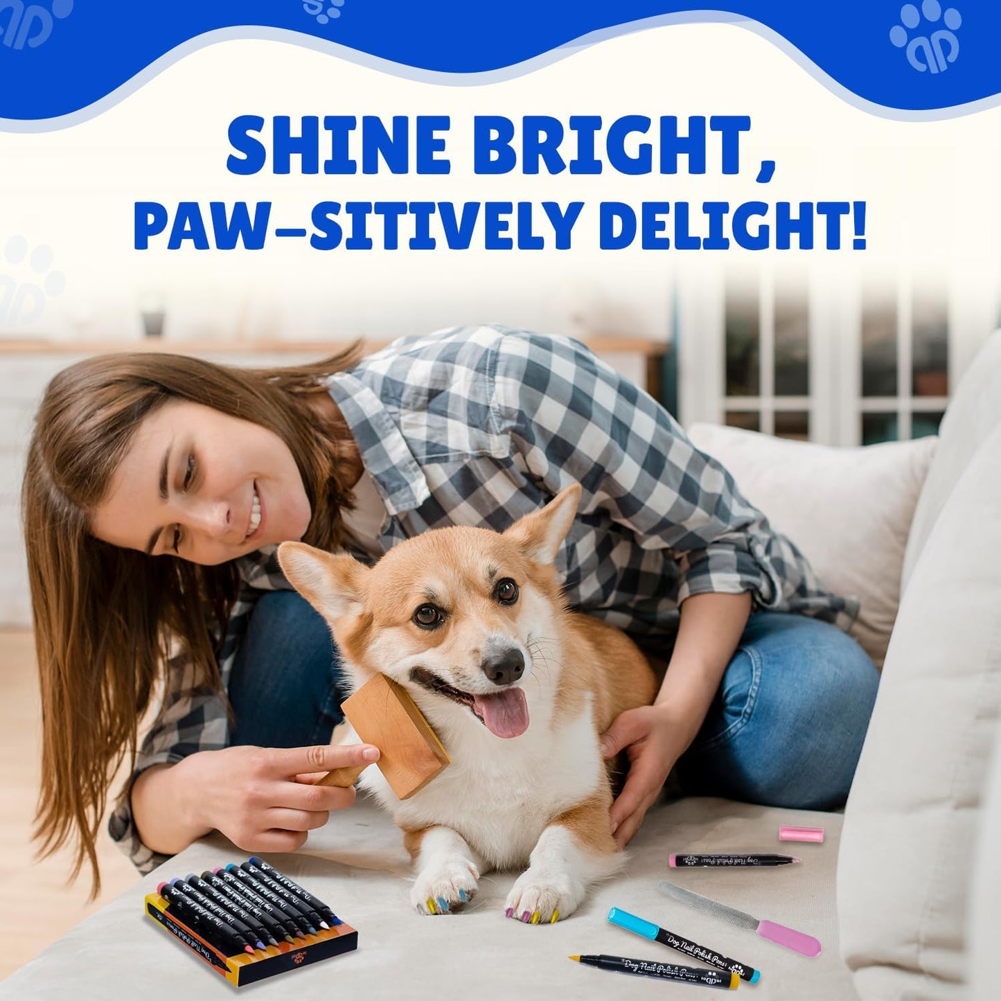 Dog nail polish set in original retail packaging