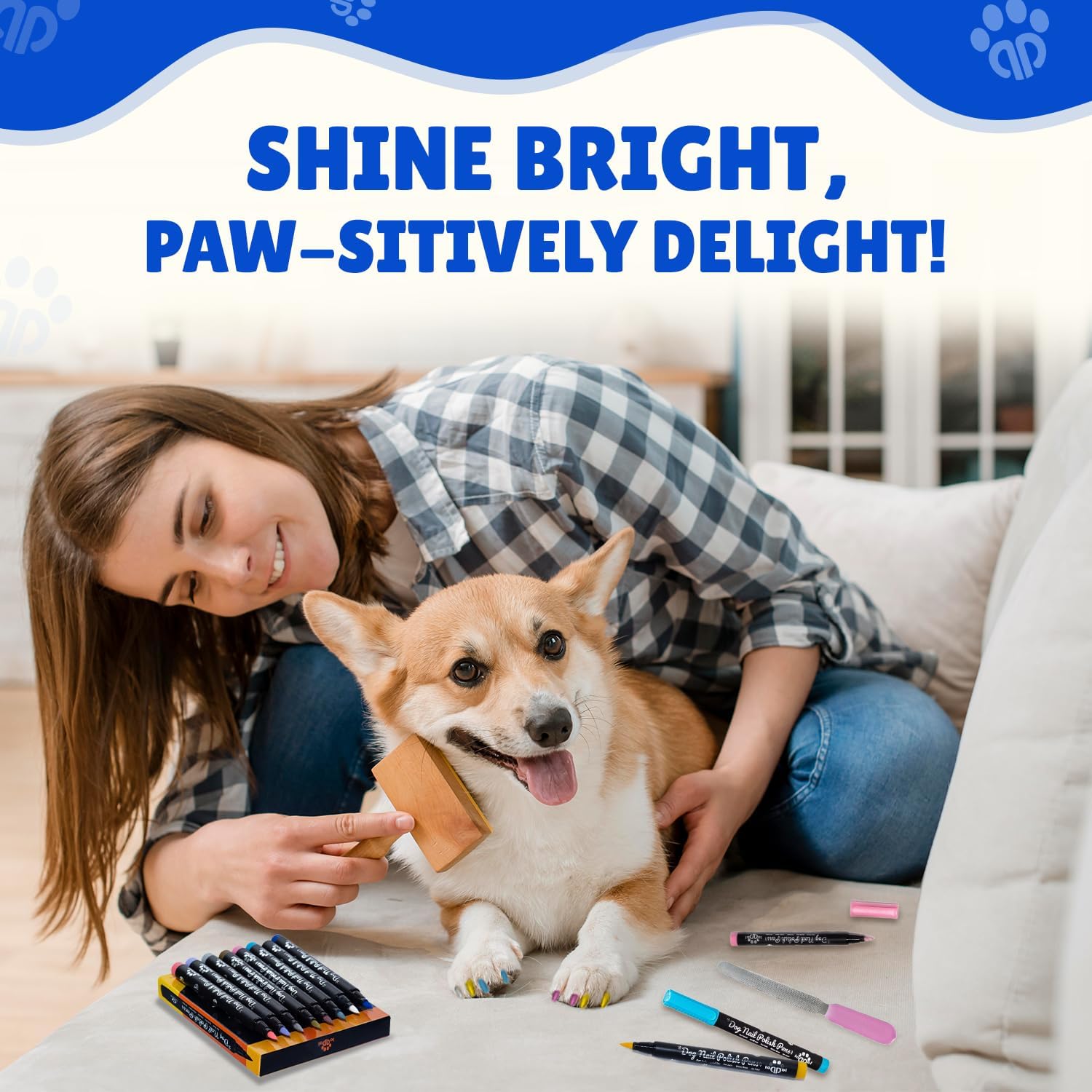 Dog nail polish set in original retail packaging