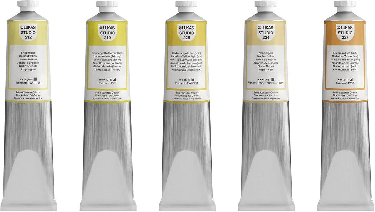 Lukas Studio Artist Oil Color Paints - High-pigment oil paint made with natural binder for artist, painting, & more! - [Raw Sienna - 200 mL] - Image 10