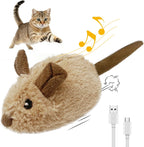 Gigwi Interactive Cat Toy Mouse, Moving Automatic Cat Toys Mice Electronic with Furry Tail, Automatic Squeaky Cat Toys for Kitten Indoor/Outdoor Exercise (Brown-Ear) - Image 10