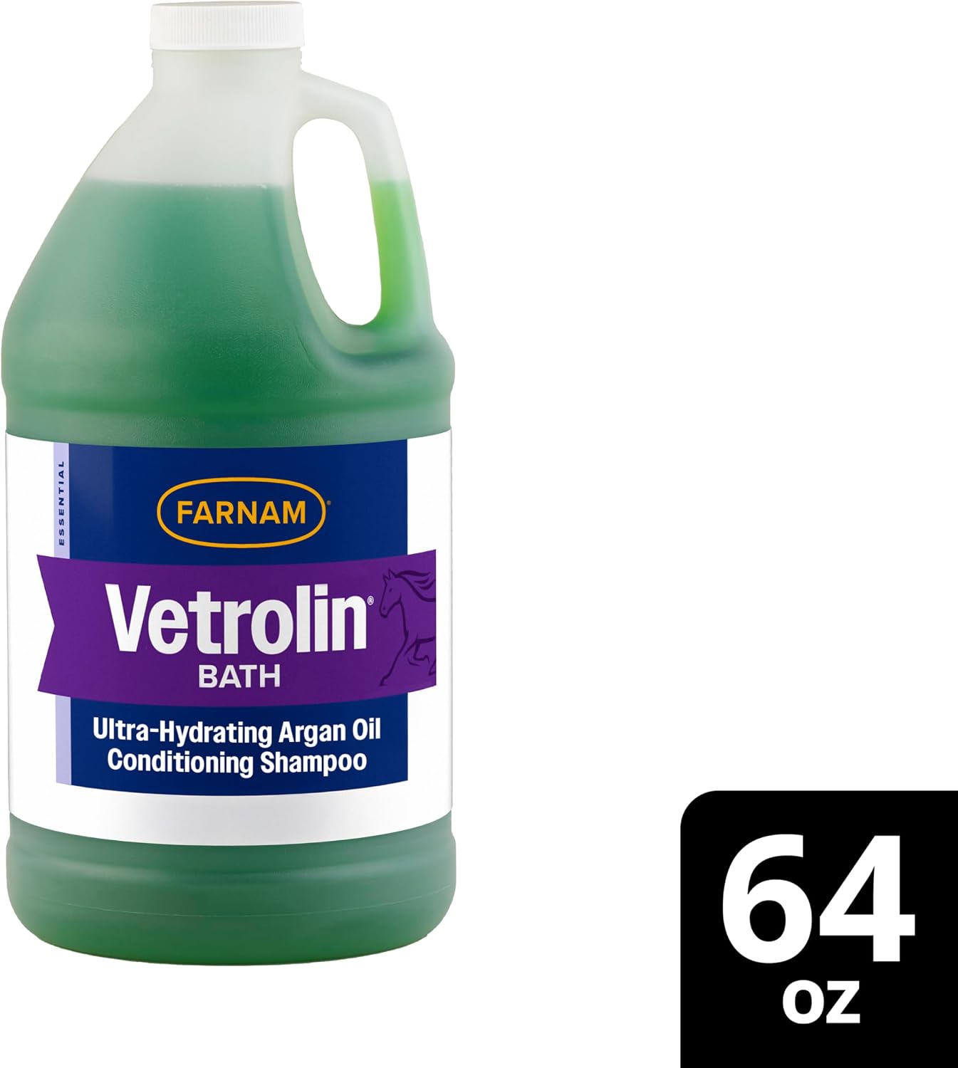 Farnam Vetrolin Bath, Ultra-Hydrating Argan Oil Conditioning Shampoo, Enhances Shine, Soothes Dry Skin, for Horses and Dogs, 64 oz. - Image 12