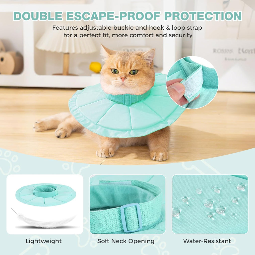 Avont soft lightweight e collar mint medium water resistant cat protective cone