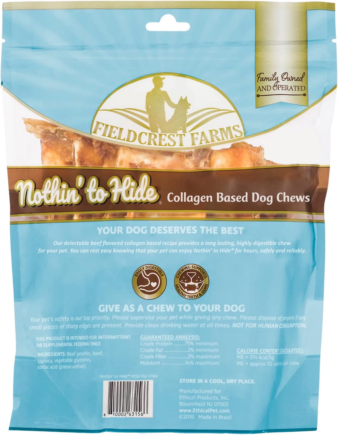 Fieldcrest Farms natural safe rawhide alternative for small dogs