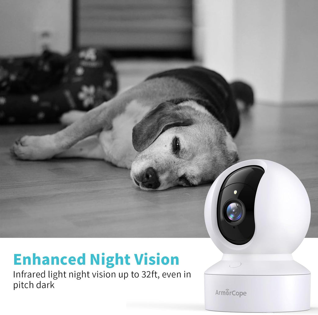 Smart pet camera motion tracking alarm notification on smartphone screen