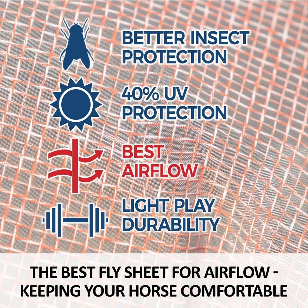 Schneiders 300D nylon mesh horse sheet showing reflective safety stripes