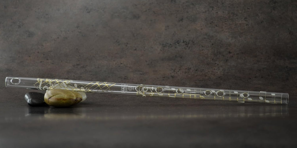 Hall Crystal Flute 11704 - Inline Glass Flute in G - Green Ivy - Image 14