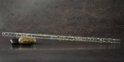 Hall Crystal Flute 11704 - Inline Glass Flute in G - Green Ivy - Image 14
