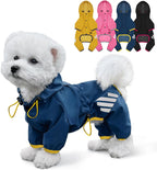Miucat waterproof dog raincoat front view blue medium size